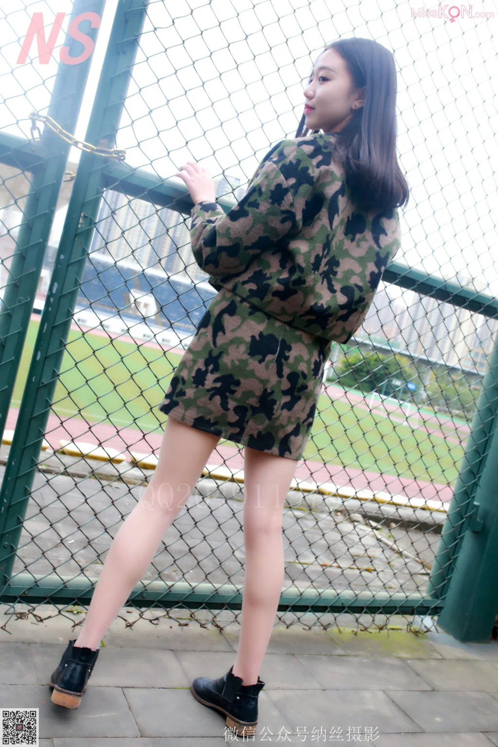 [NS纳丝摄影] No.076: 微微 迷彩少女户外肉丝 (89 photos)