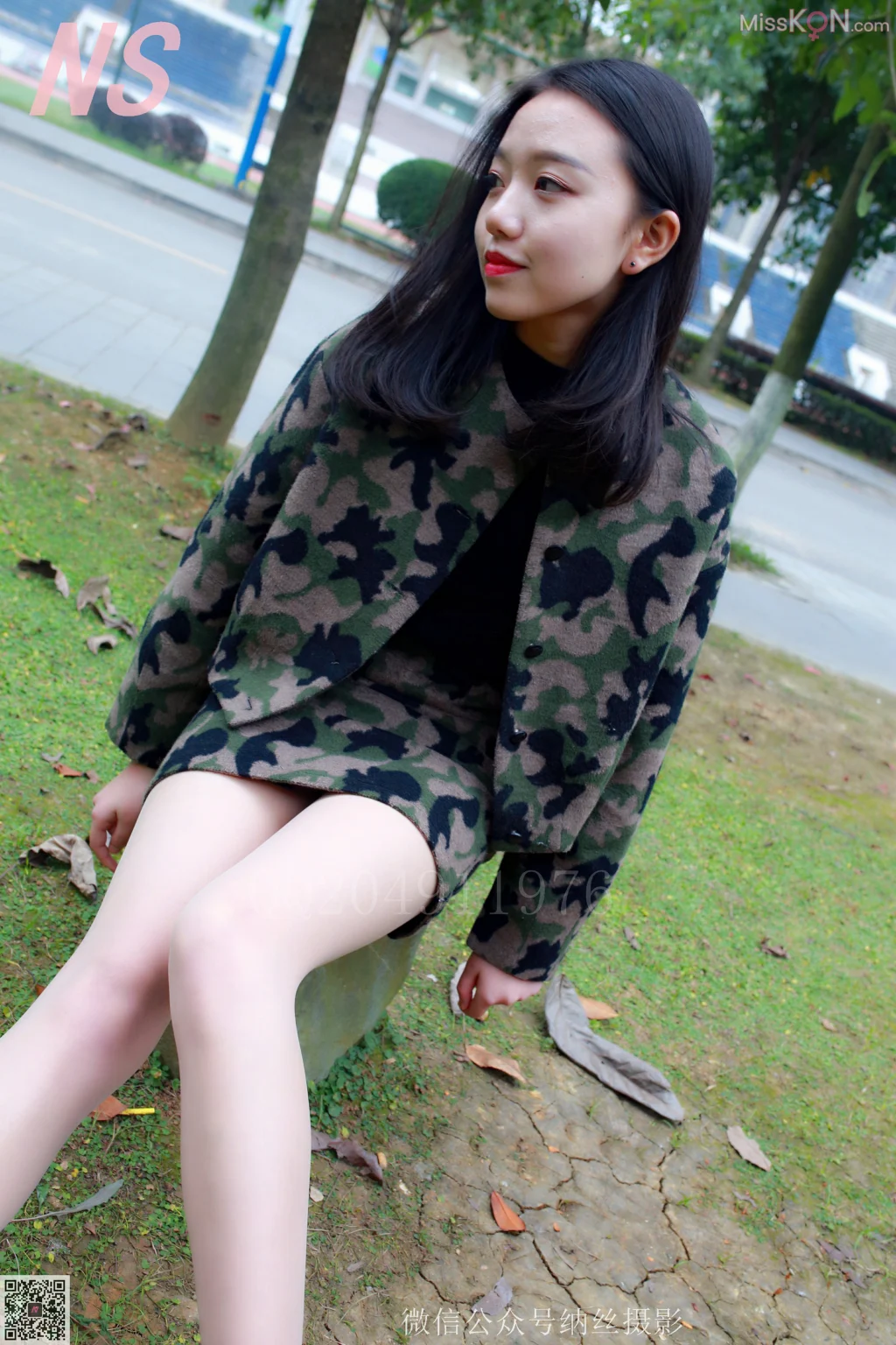 [NS纳丝摄影] No.076: 微微 迷彩少女户外肉丝 (89 photos)