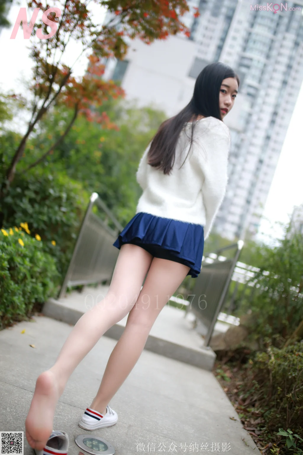 [NS纳丝摄影] No.078: 珊珊 超短裙美腿肉丝 (96 photos + 1 video)