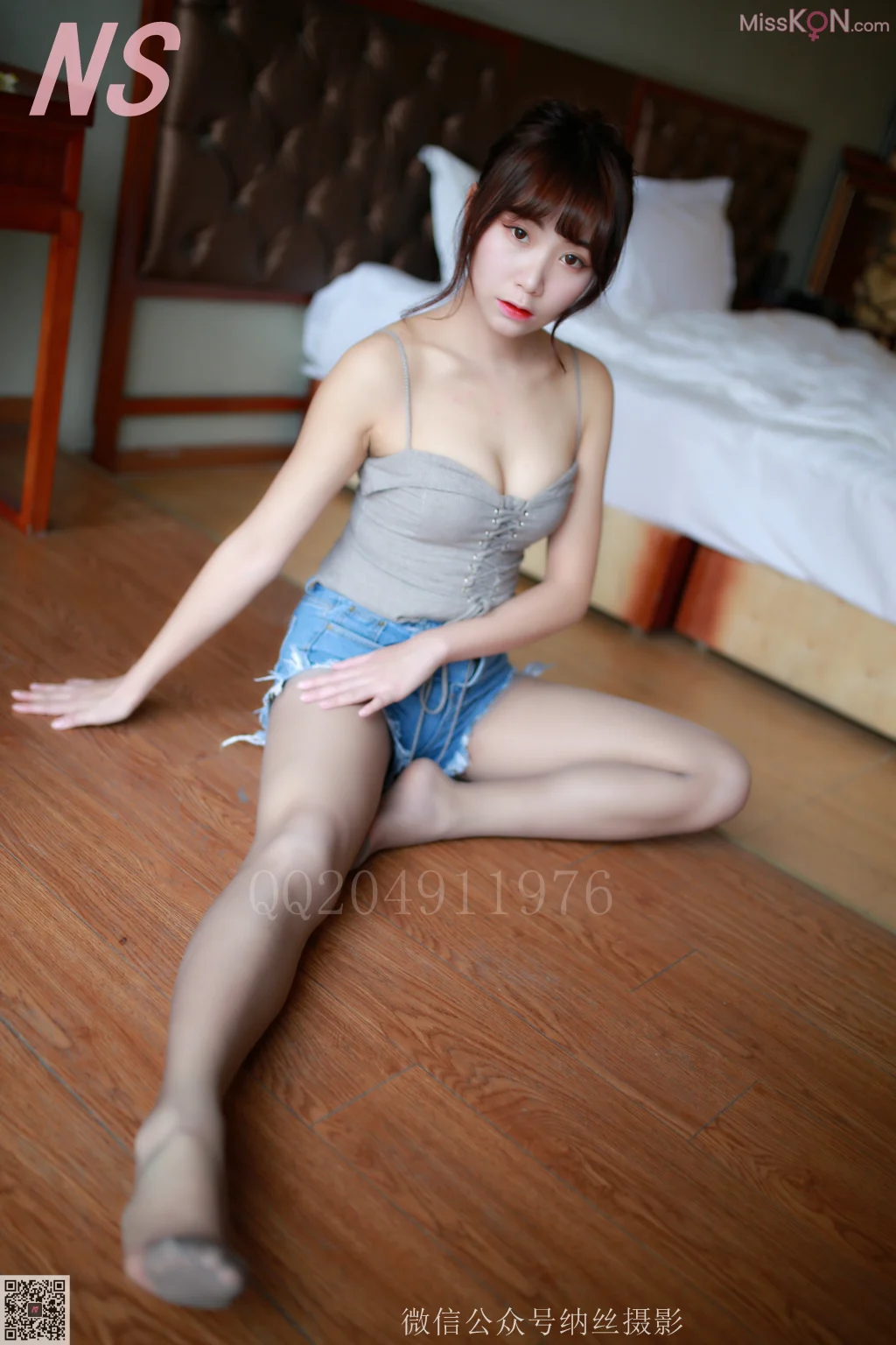 [NS纳丝摄影] No.084: 灵儿 酒店里的灰丝牛仔短裤 (81 photos) – Page 3