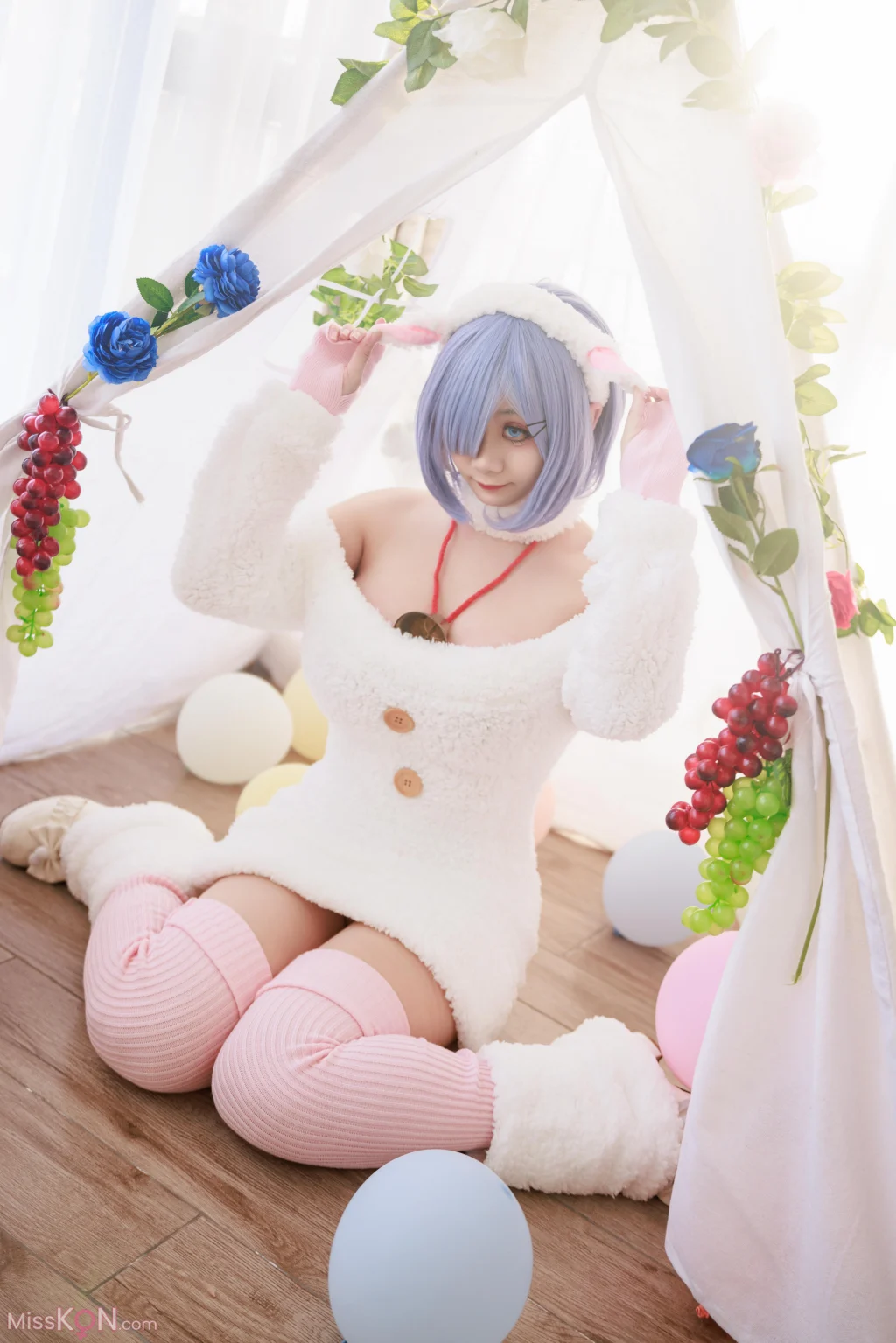 Coser@阿雪雪: 蕾姆小羊 (24 photos + 3 videos)
