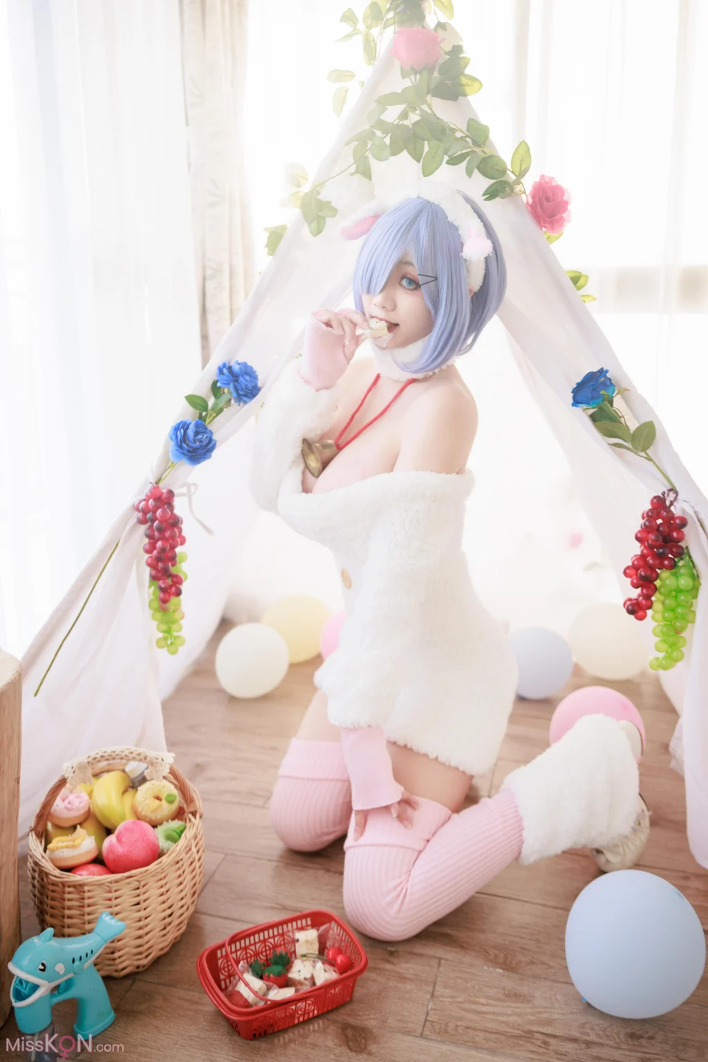 Coser@阿雪雪: 蕾姆小羊 (24 photos + 3 videos)