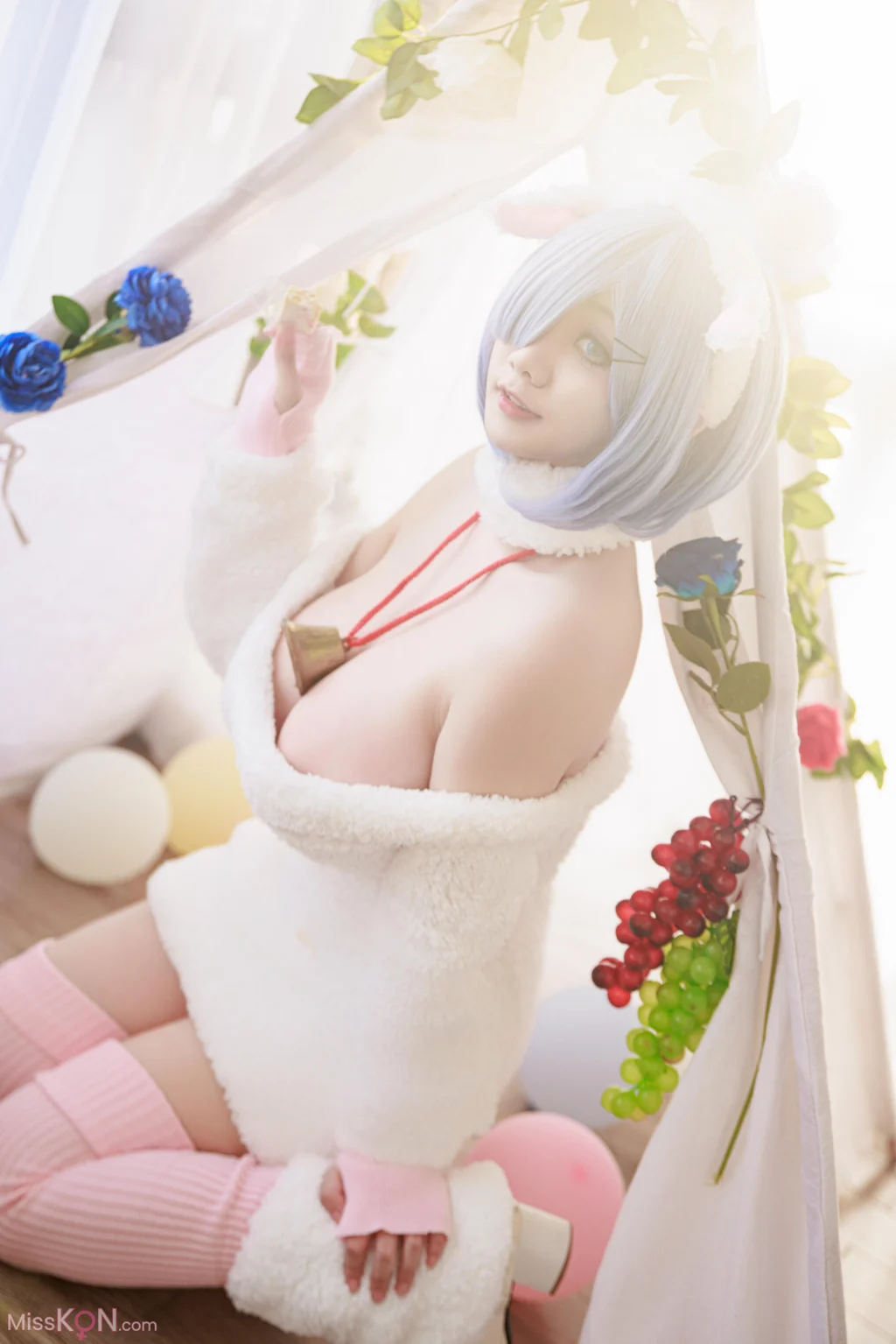 Coser@阿雪雪: 蕾姆小羊 (24 photos + 3 videos)