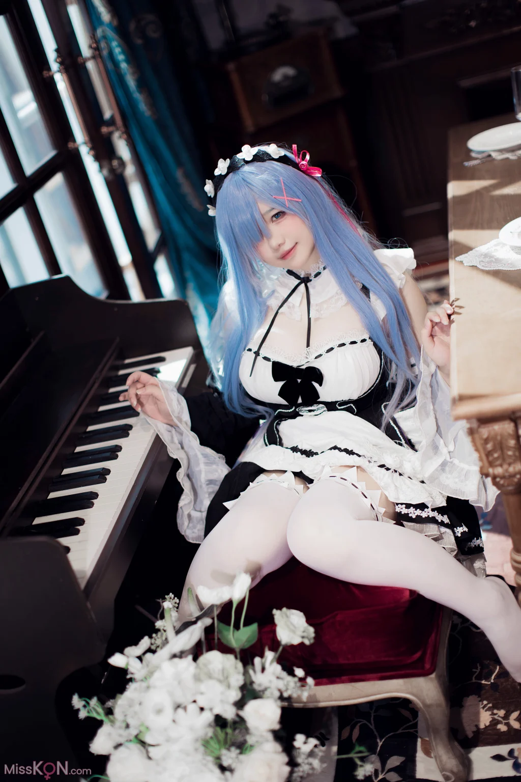 Coser@阿半今天很开心: 蕾姆女仆 (47 photos + 2 videos)