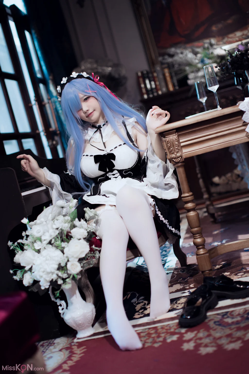 Coser@阿半今天很开心: 蕾姆女仆 (47 photos + 2 videos)