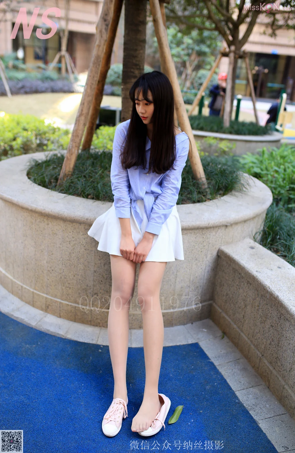 [NS纳丝摄影] No.096: 李敏琪 长发长腿肉丝 (82 photos)