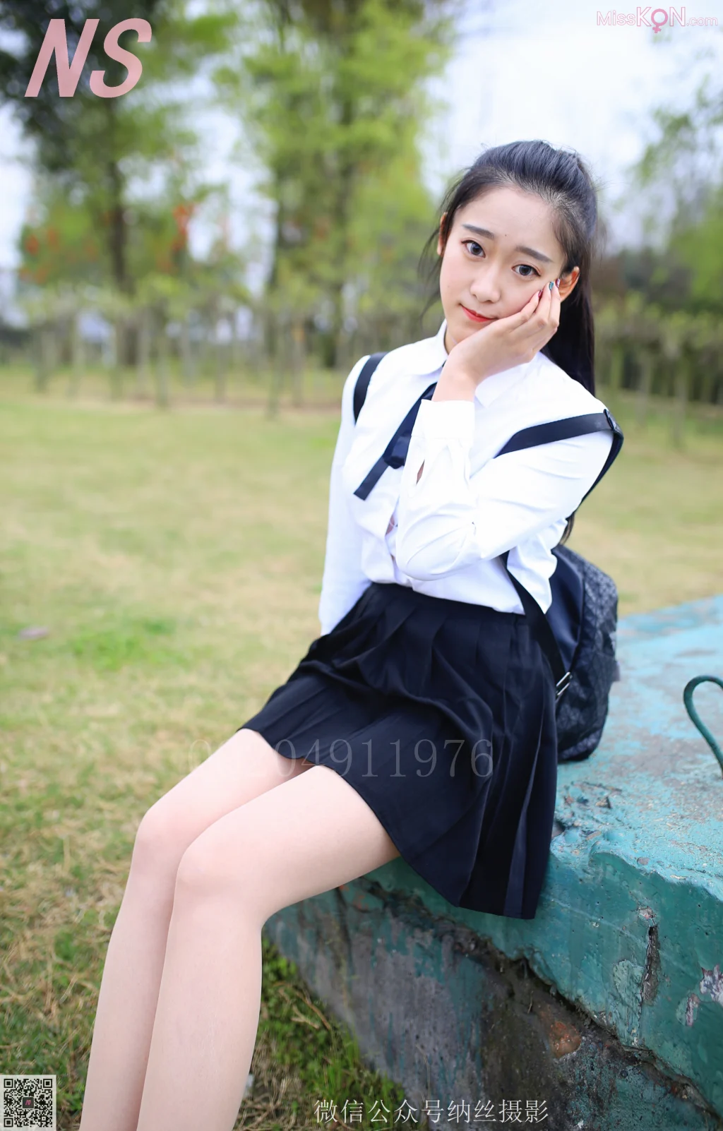 [NS纳丝摄影] No.100: A＋妹 学妹肉丝 (63 photos)