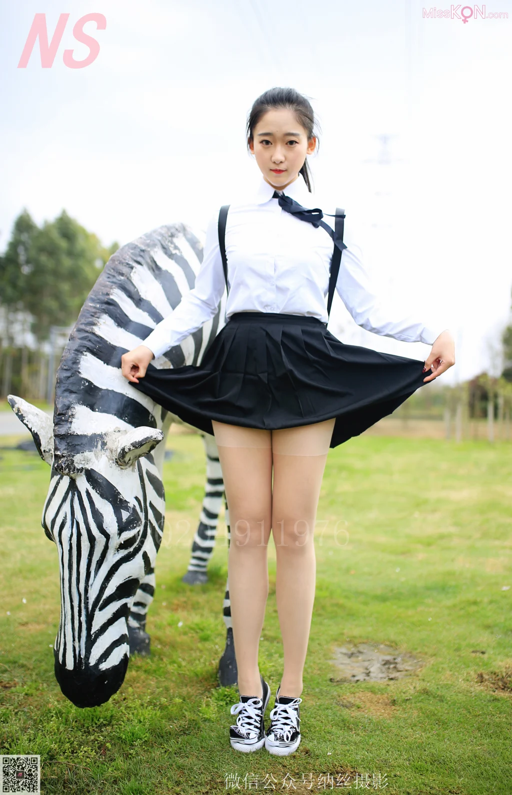 [NS纳丝摄影] No.100: A＋妹 学妹肉丝 (63 photos)