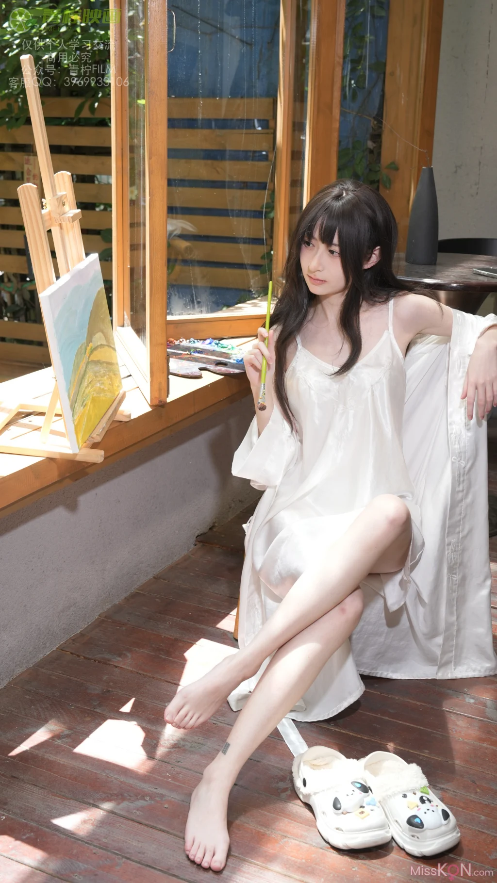 [青柠映画] No.030: AN 画室睡衣 (136 photos + 1 video)
