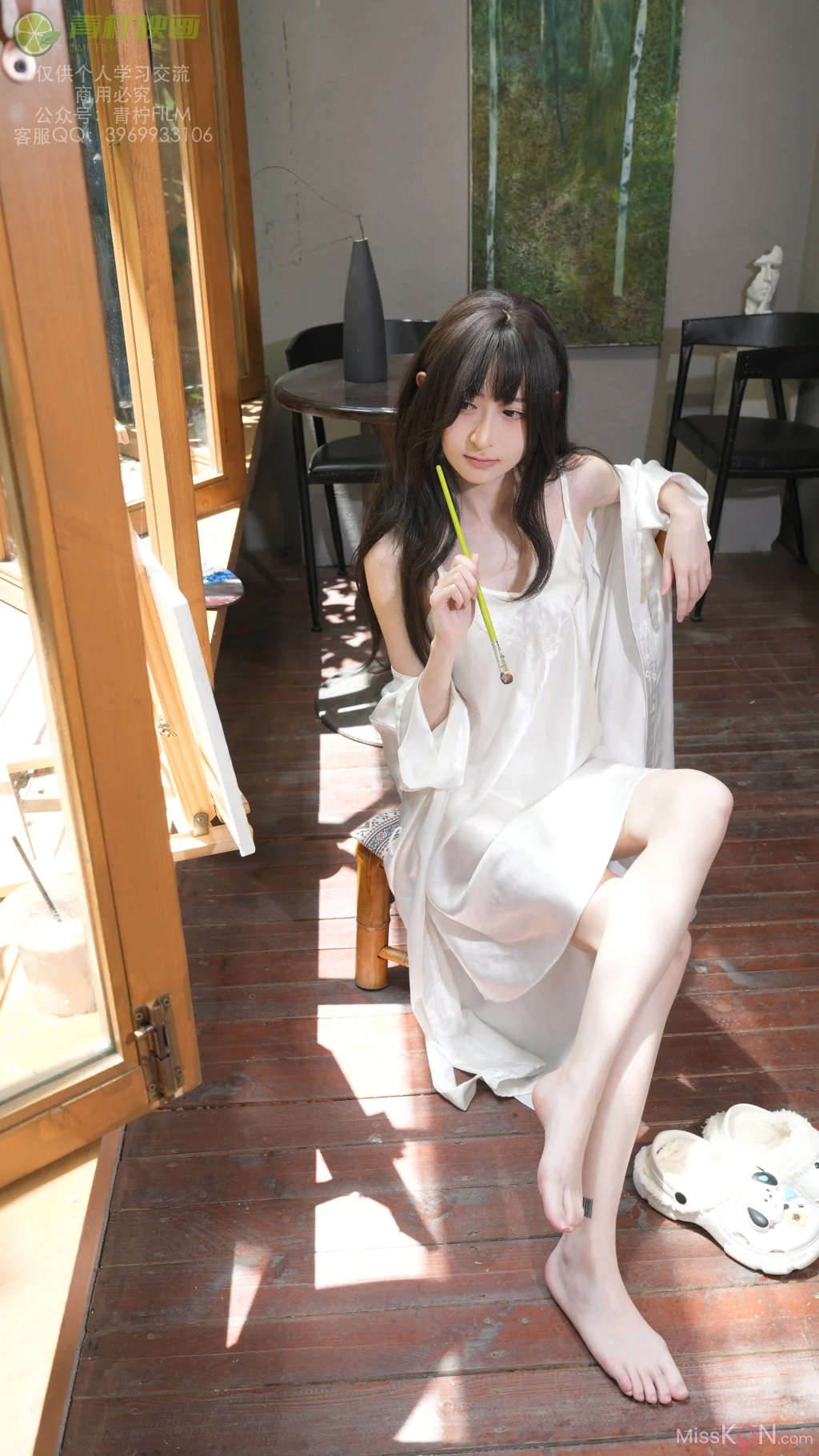 [青柠映画] No.030: AN 画室睡衣 (136 photos + 1 video)