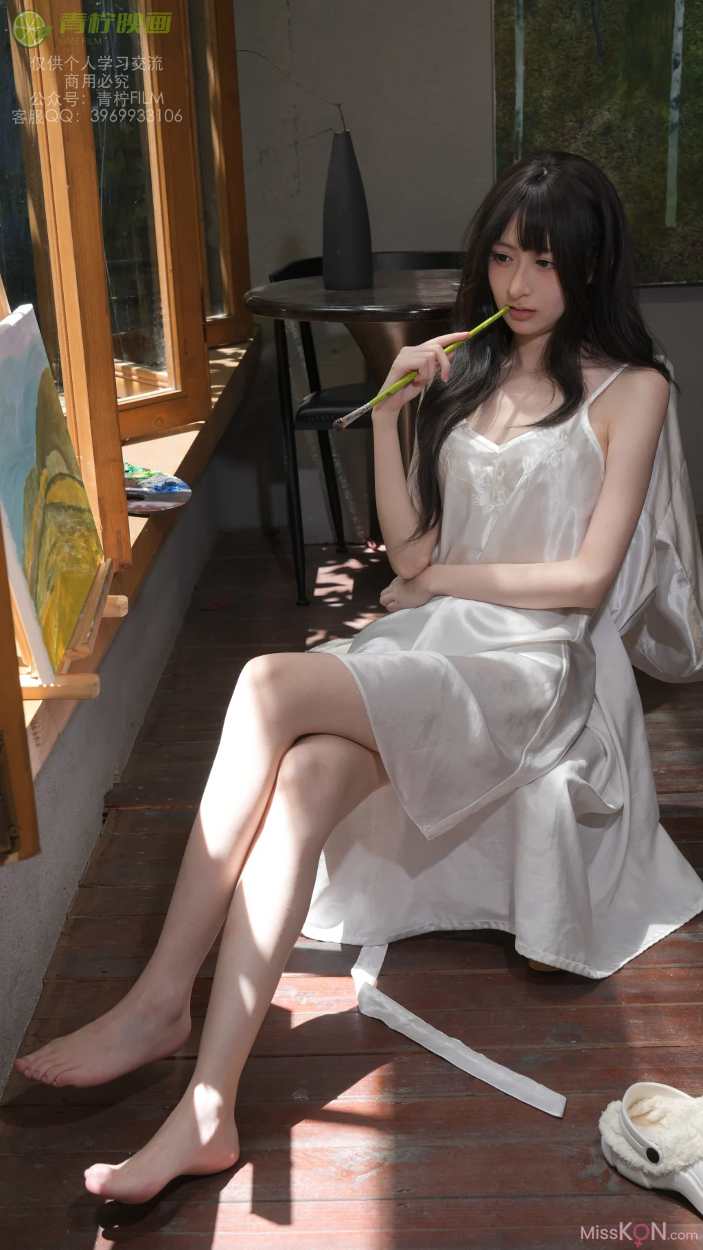 [青柠映画] No.030: AN 画室睡衣 (136 photos + 1 video) – Page 2