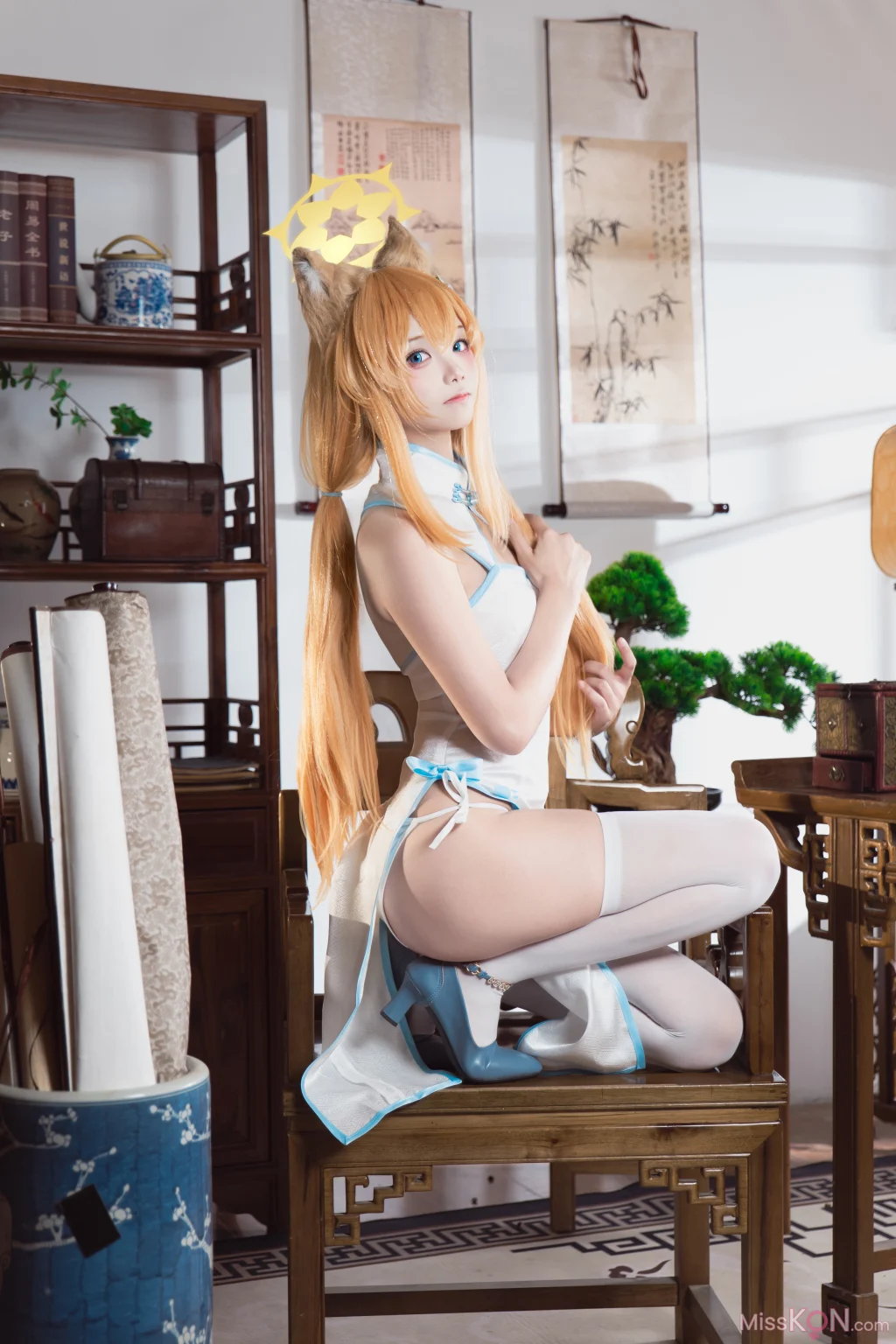 Coser@艾西aiwest: 蔚蓝档案 伊落玛丽旗袍 (30 photos)