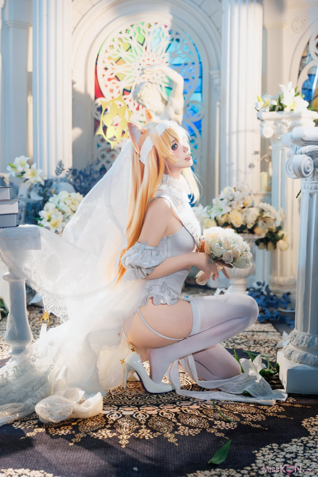 Coser@艾西aiwest: 蔚蓝档案 伊落玛丽花嫁 (31 photos)