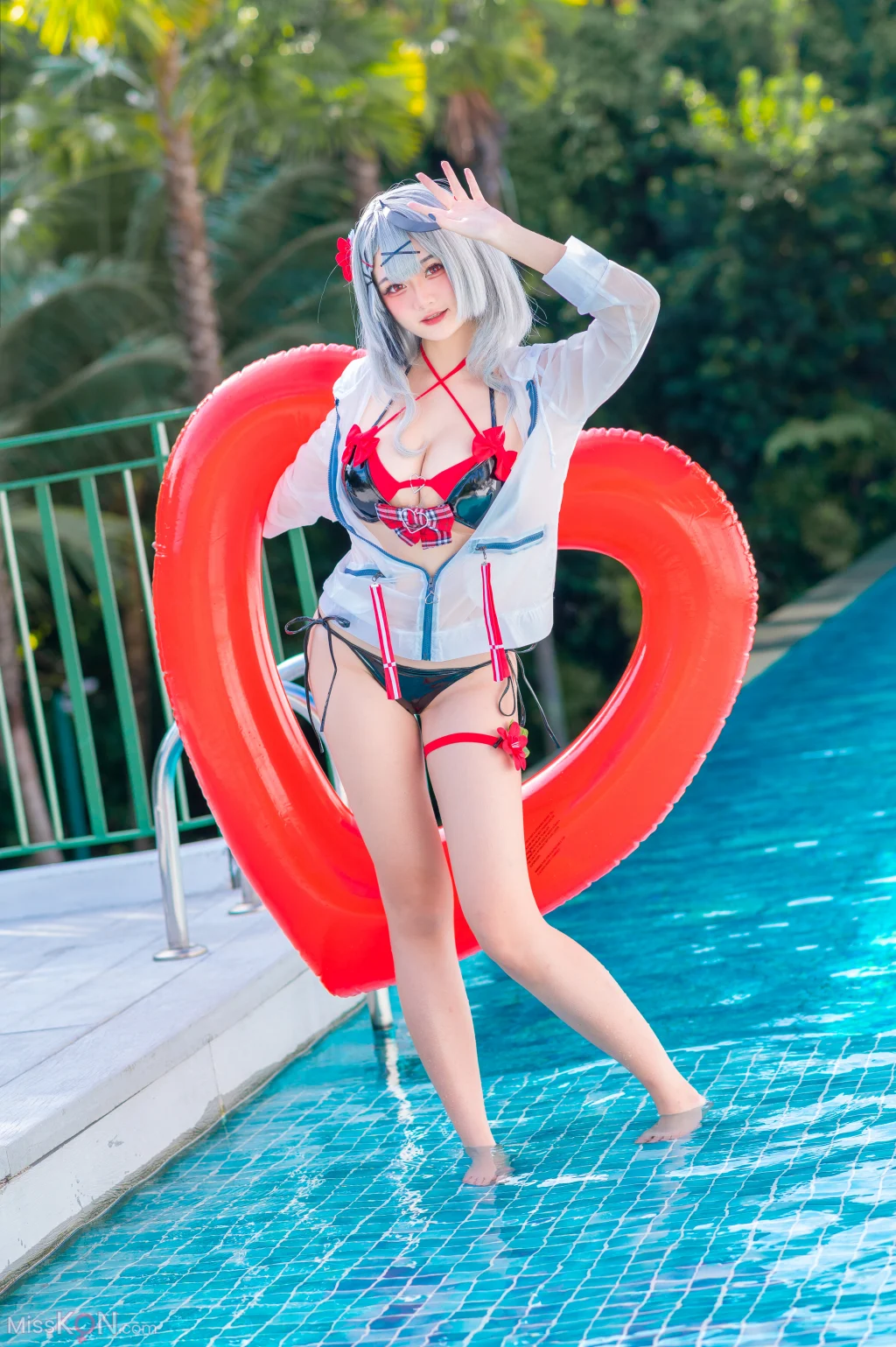 Coser@Xiaoyukiko小鱼: 沙花叉库洛艾 水着 (21 photos)