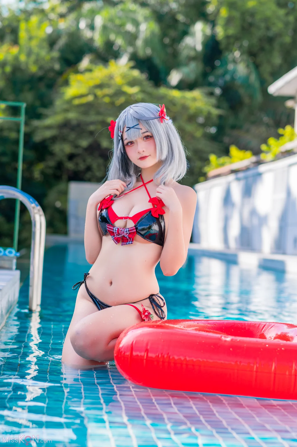 Coser@Xiaoyukiko小鱼: 沙花叉库洛艾 水着 (21 photos)