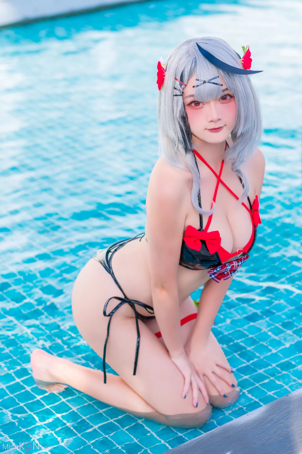 Coser@Xiaoyukiko小鱼: 沙花叉库洛艾 水着 (21 photos)