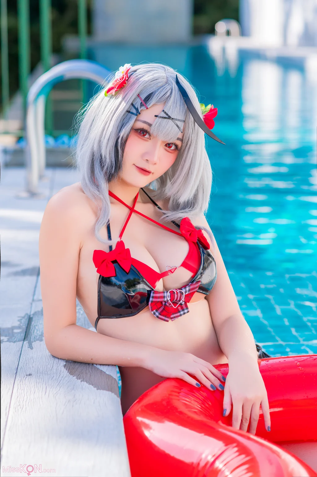 Coser@Xiaoyukiko小鱼: 沙花叉库洛艾 水着 (21 photos)