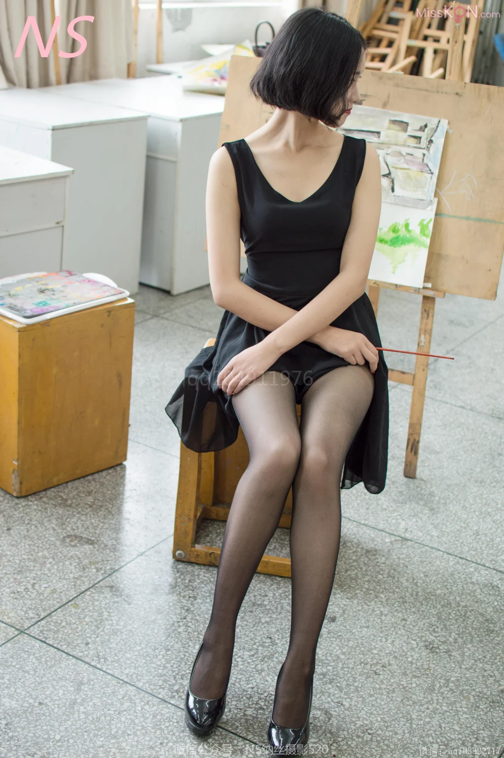 [NS纳丝摄影] No.111: 柔惠 黑色丝袜的画室含苞欲放 (61 photos) – Page 2