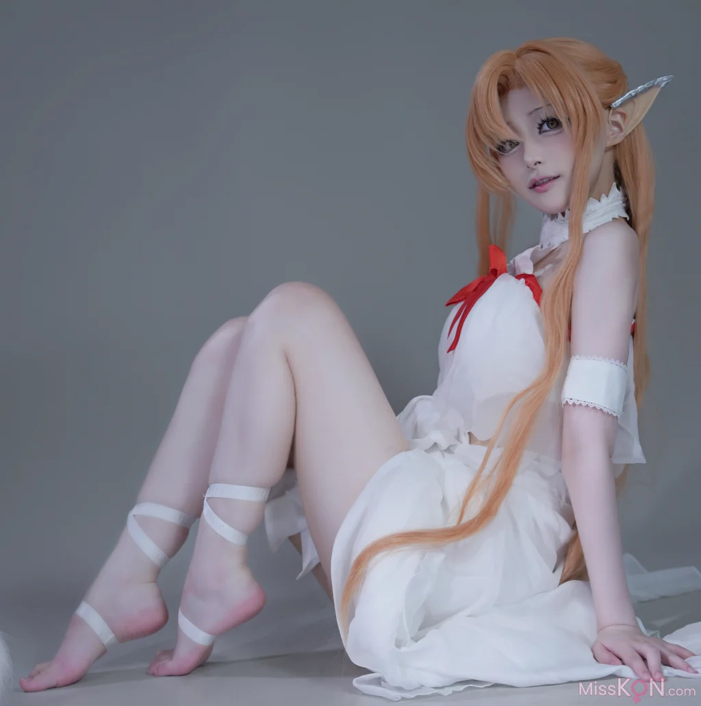 Coser@幼愛Youmeko: 刀剑神域-亚丝娜·精灵囚服 (54 photos + 4 videos)