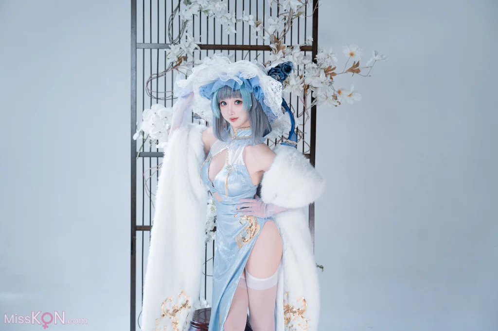 Coser@面饼仙儿: 碧蓝航线-柴郡猫猫蓝旗袍 (40 photos) – Page 2