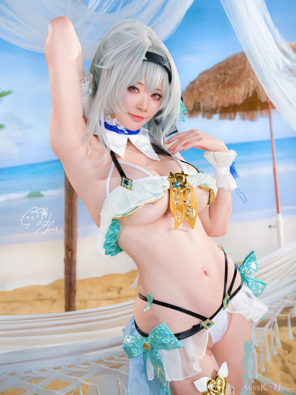 Coser@Machi馬吉: 崩壞 星穹鐵道 流螢泳裝 Firefly Bikini (52 photos)