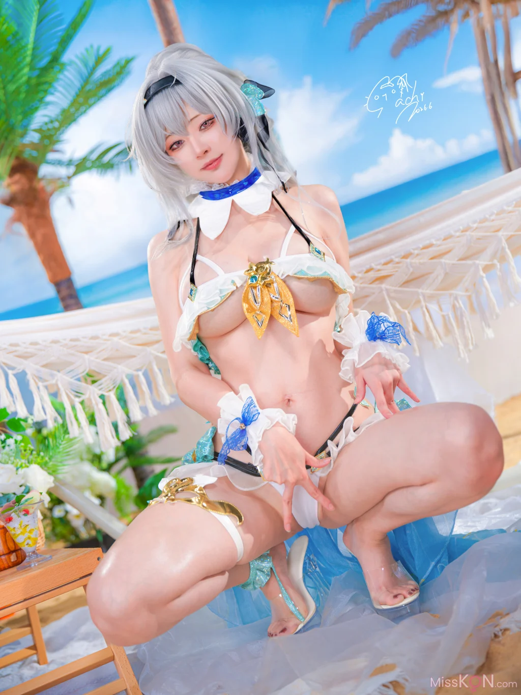 Coser@Machi馬吉: 崩壞 星穹鐵道 流螢泳裝 Firefly Bikini (52 photos)