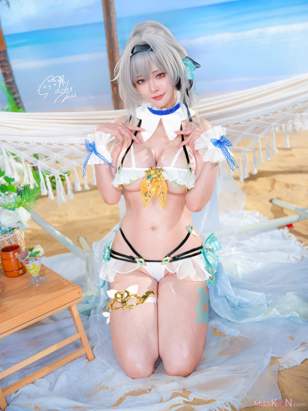 Coser@Machi馬吉: 崩壞 星穹鐵道 流螢泳裝 Firefly Bikini (52 photos)
