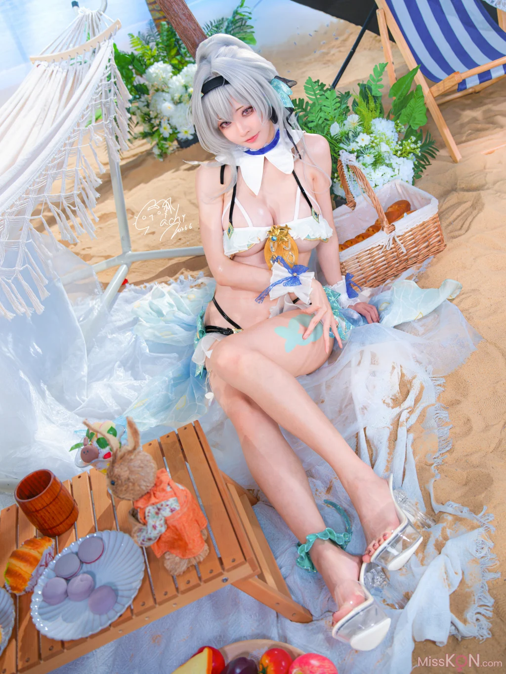 Coser@Machi馬吉: 崩壞 星穹鐵道 流螢泳裝 Firefly Bikini (52 photos)