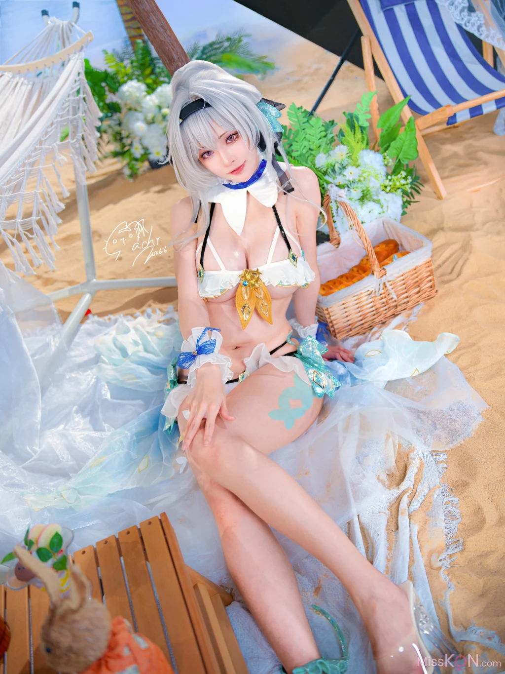 Coser@Machi馬吉: 崩壞 星穹鐵道 流螢泳裝 Firefly Bikini (52 photos)