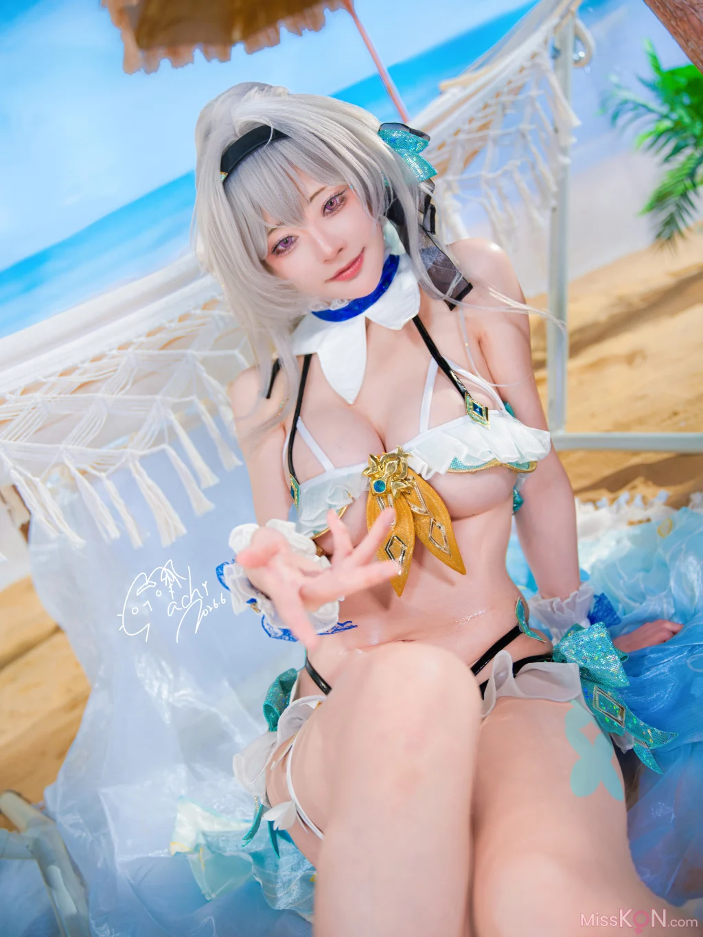 Coser@Machi馬吉: 崩壞 星穹鐵道 流螢泳裝 Firefly Bikini (52 photos)