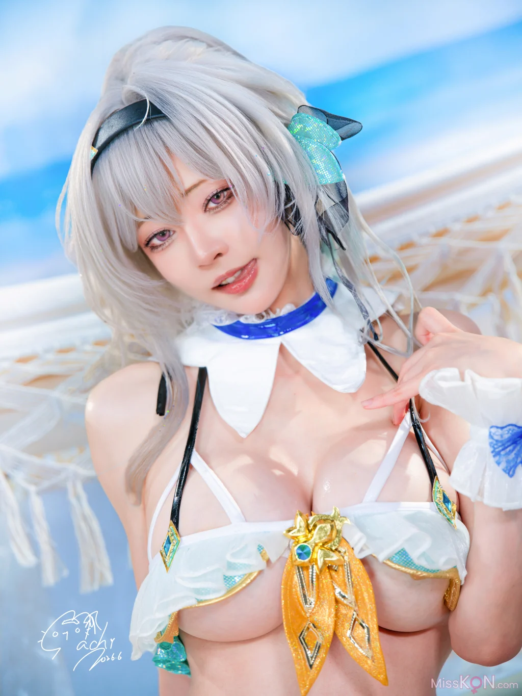 Coser@Machi馬吉: 崩壞 星穹鐵道 流螢泳裝 Firefly Bikini (52 photos)