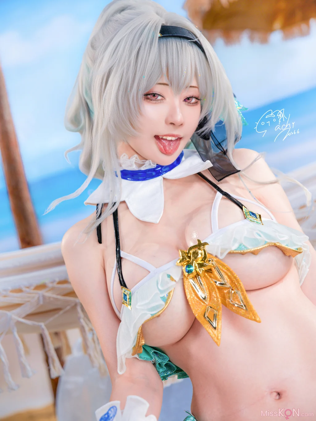 Coser@Machi馬吉: 崩壞 星穹鐵道 流螢泳裝 Firefly Bikini (52 photos) – Page 2