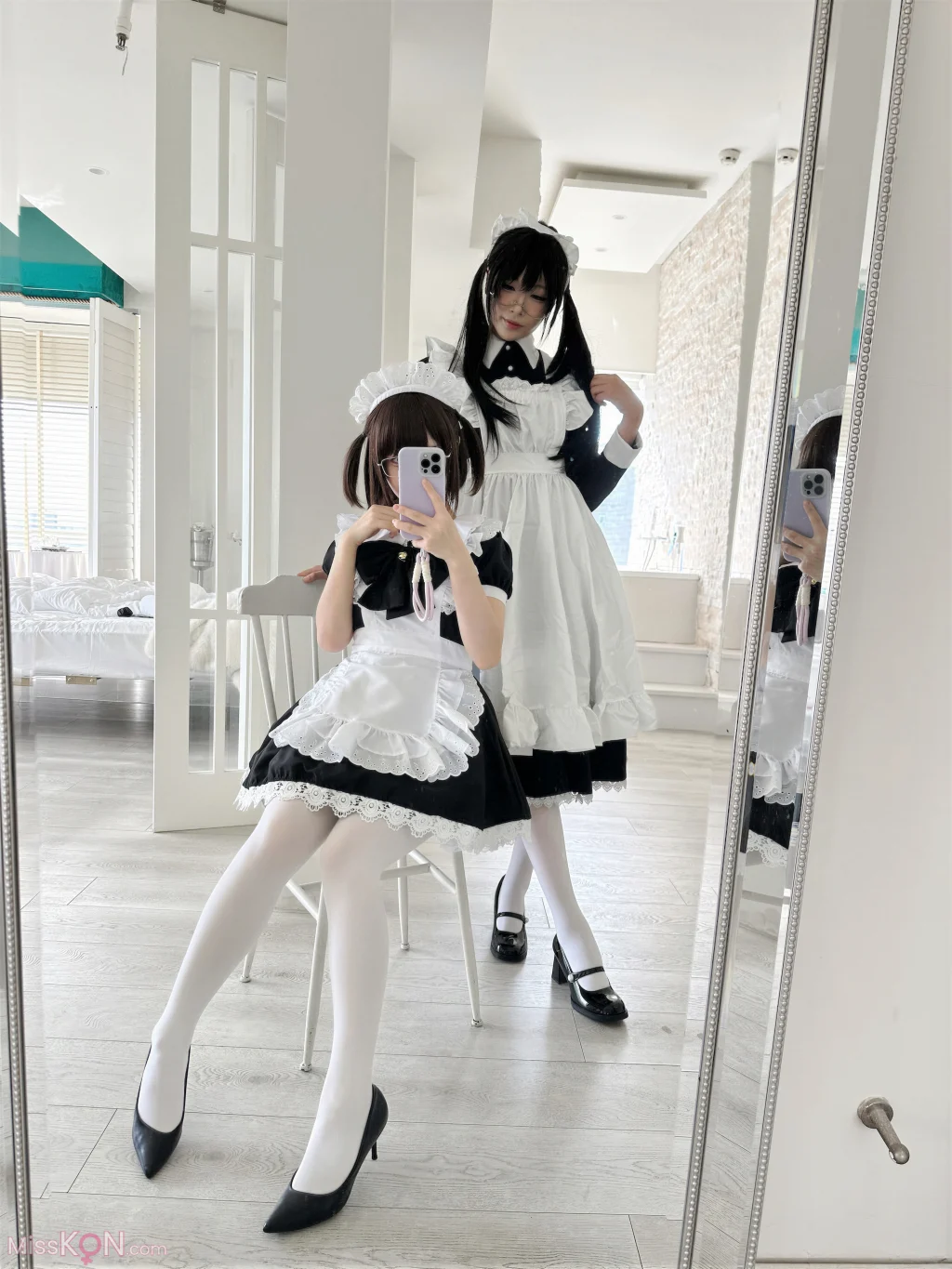Coser@轩萧学姐 & 十万珍吱伏特: 双人女仆 (110 photos + 1 video) – Page 3