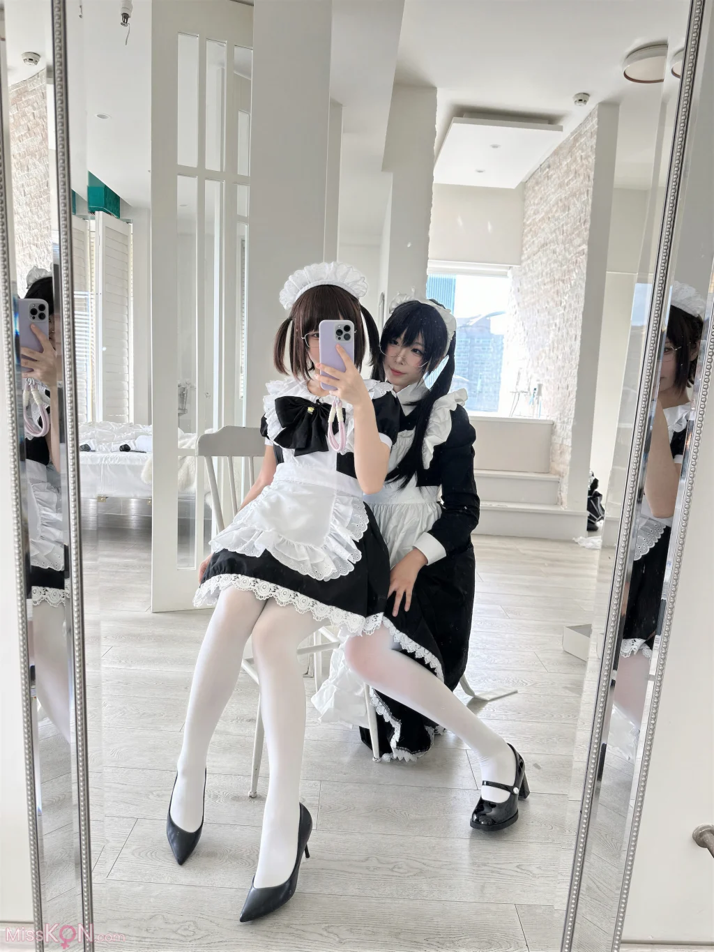 Coser@轩萧学姐 & 十万珍吱伏特: 双人女仆 (110 photos + 1 video) – Page 3
