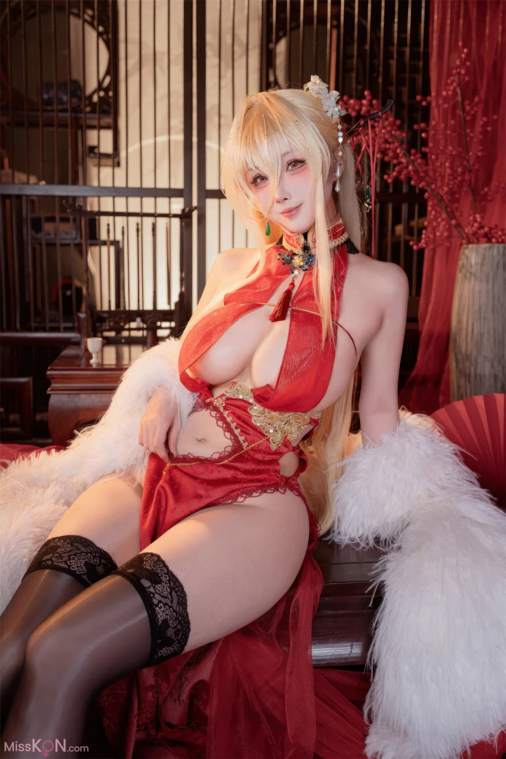 Coser@rioko凉凉子: 碧蓝航线 怨仇 旗袍 杯盏盈芳华 (25 photos)