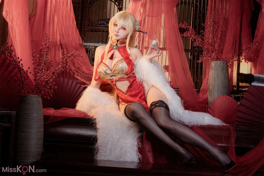 Coser@rioko凉凉子: 碧蓝航线 怨仇 旗袍 杯盏盈芳华 (25 photos)