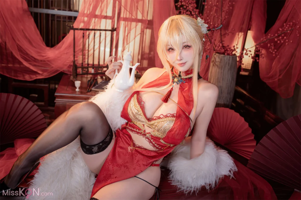 Coser@rioko凉凉子: 碧蓝航线 怨仇 旗袍 杯盏盈芳华 (25 photos)