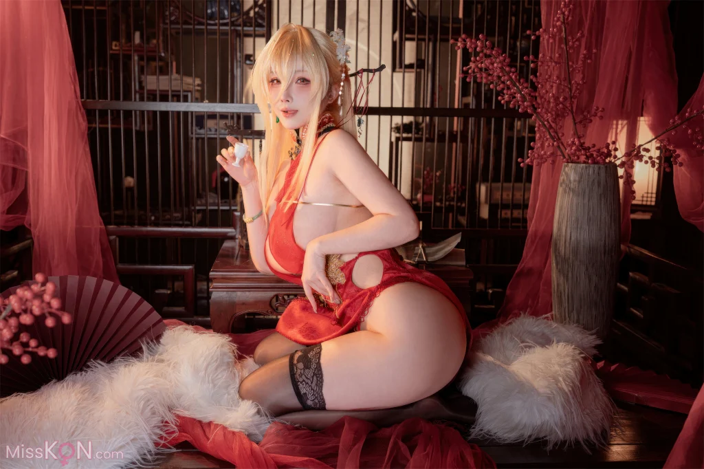 Coser@rioko凉凉子: 碧蓝航线 怨仇 旗袍 杯盏盈芳华 (25 photos)