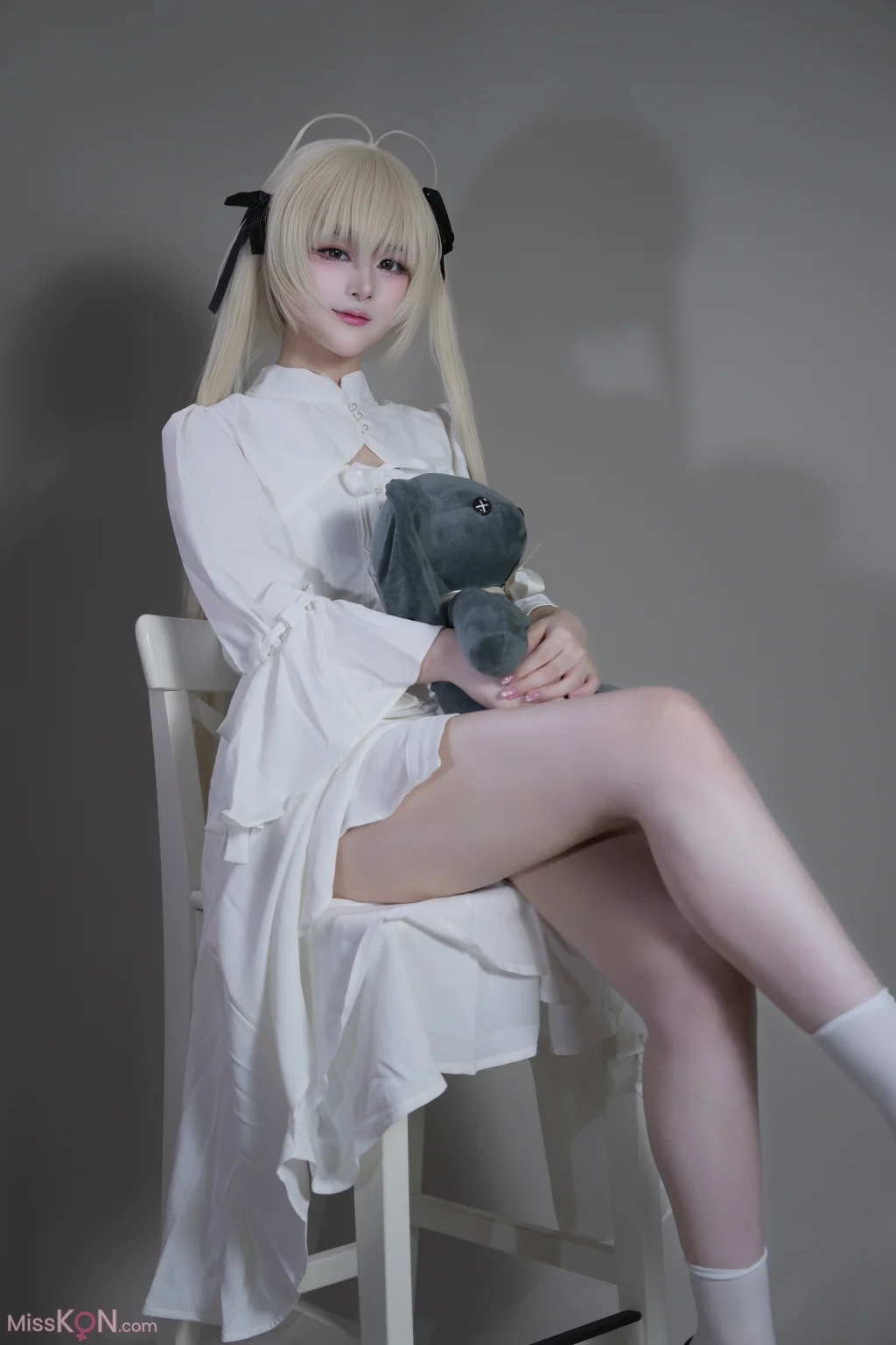 Coser@幼愛Youmeko: 缘之空 春日野穹 白裙 (42 photos)