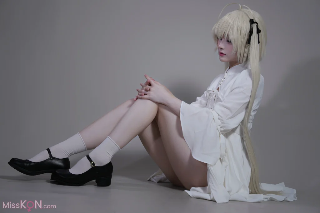 Coser@幼愛Youmeko: 缘之空 春日野穹 白裙 (42 photos)