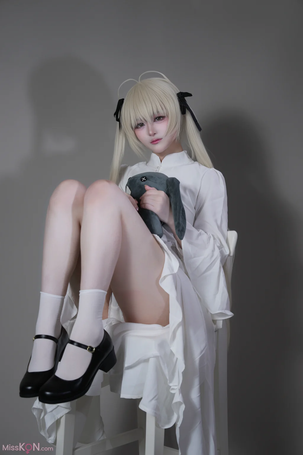 Coser@幼愛Youmeko: 缘之空 春日野穹 白裙 (42 photos)