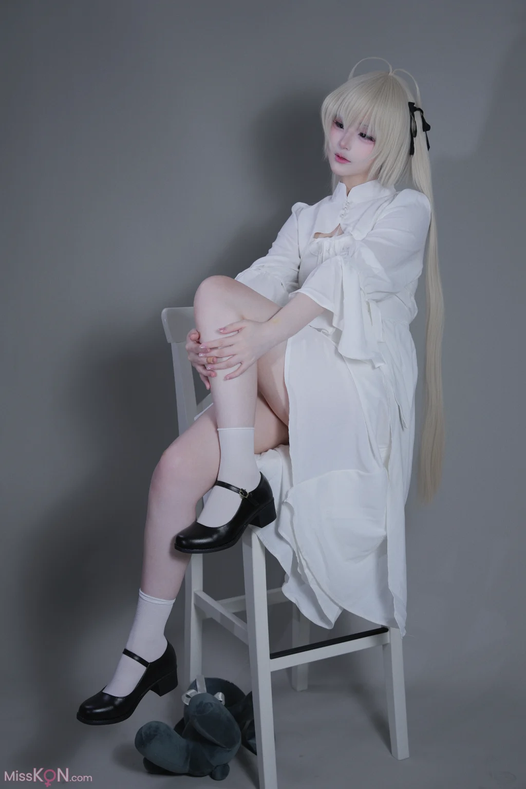 Coser@幼愛Youmeko: 缘之空 春日野穹 白裙 (42 photos)
