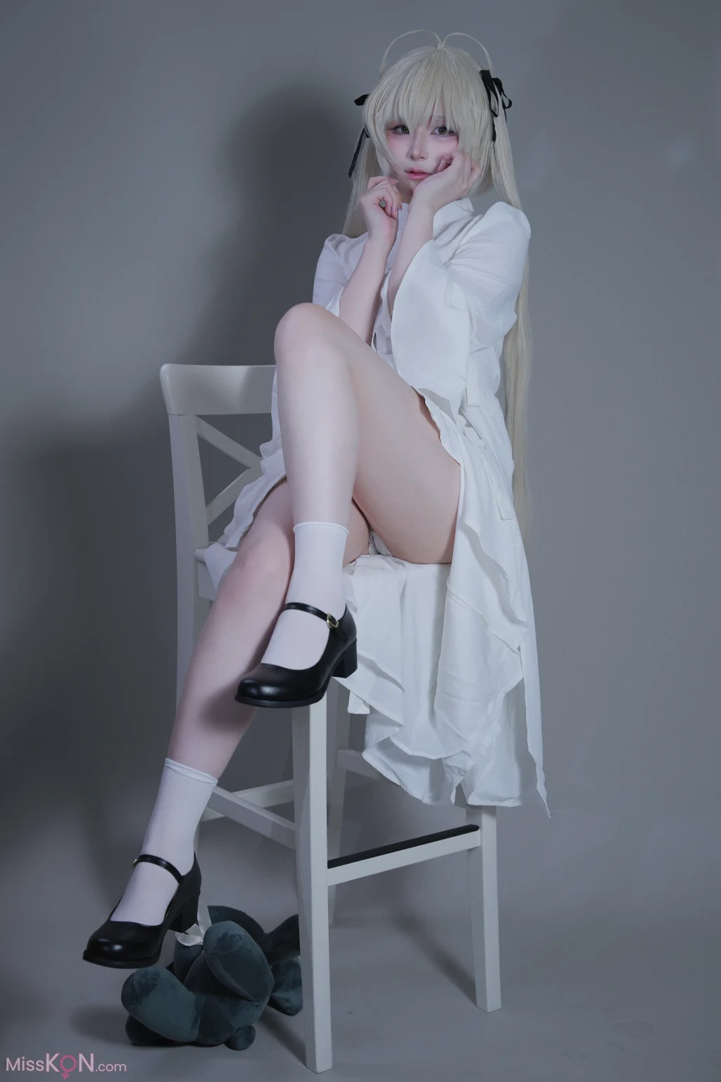 Coser@幼愛Youmeko: 缘之空 春日野穹 白裙 (42 photos)