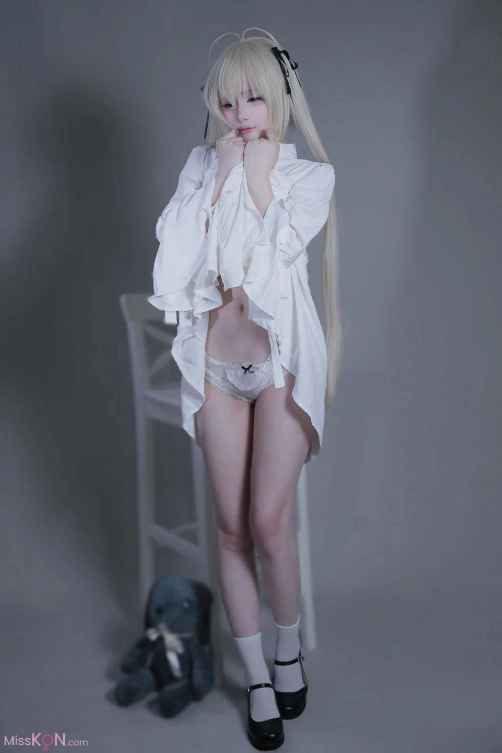 Coser@幼愛Youmeko: 缘之空 春日野穹 白裙 (42 photos)