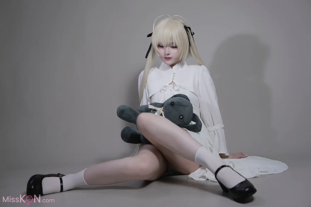 Coser@幼愛Youmeko: 缘之空 春日野穹 白裙 (42 photos)