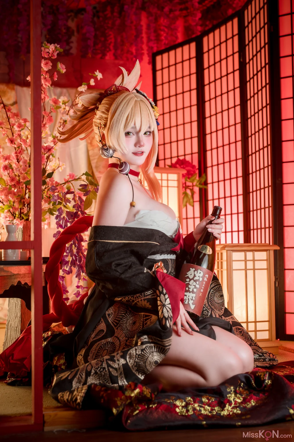Coser@Xiaoyukiko小鱼: Yoimiya Yukata (32 photos)
