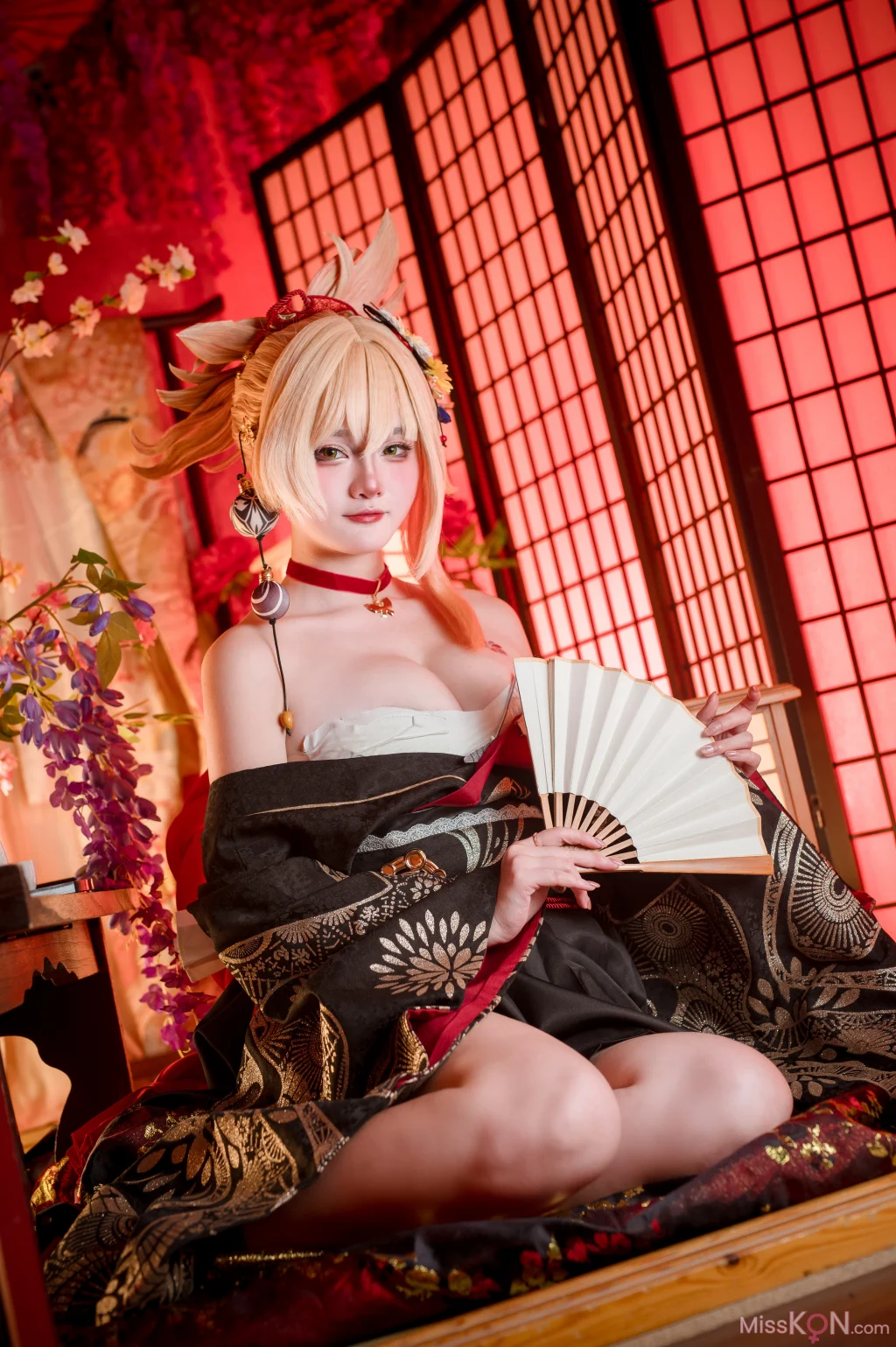 Coser@Xiaoyukiko小鱼: Yoimiya Yukata (32 photos)