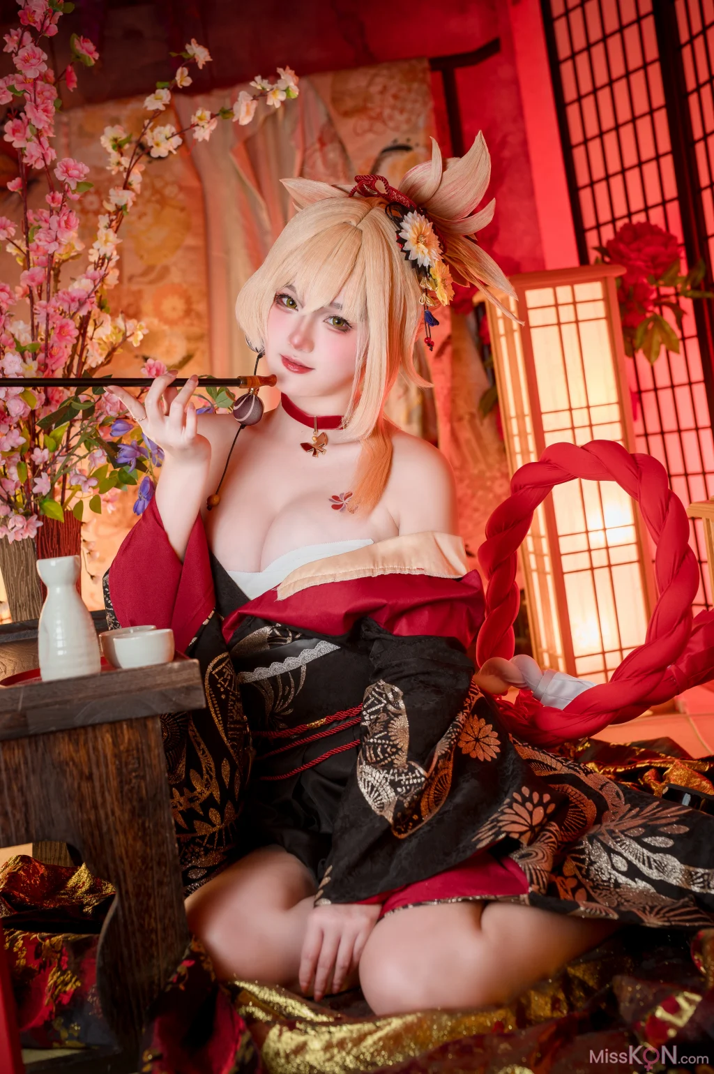 Coser@Xiaoyukiko小鱼: Yoimiya Yukata (32 photos)