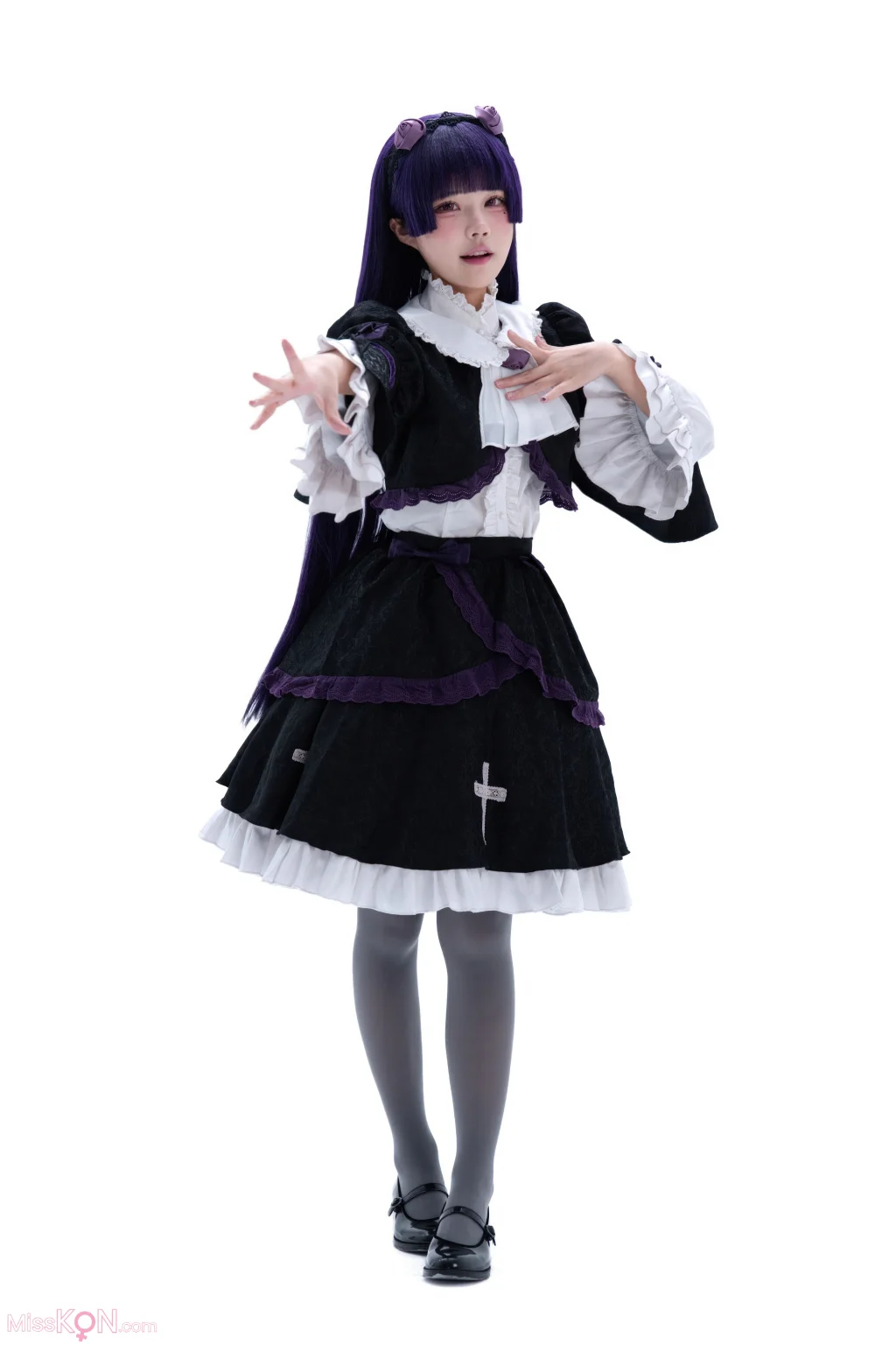 Coser@清水凪: 五更琉璃 夜魔礼服 (46 photos)