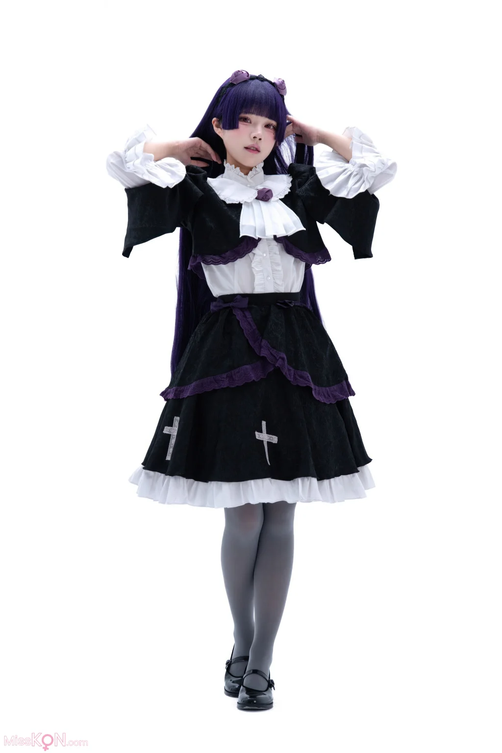 Coser@清水凪: 五更琉璃 夜魔礼服 (46 photos)